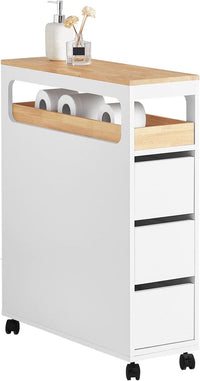 Thumbnail for Storage Cart Narrow Cabinet Wheels Tray Drawers