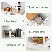 Thumbnail for Kitchen Island on Wheels with Storage