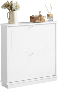 Thumbnail for 2 Drawer Shoe Cabinet Storage Unit