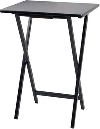 Thumbnail for Black Wood Folding TV Tray & Snack Table
