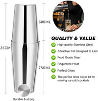 Thumbnail for 19 Pieces Cocktail Shaker Set Bartender Kit with Rotating 360 Display Stand and Professional Bar Set Tools