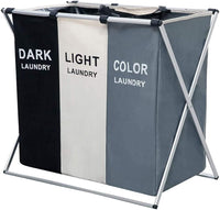 Thumbnail for 3 in 1 Large 135L Laundry Clothes Hamper Basket with Waterproof bags and Aluminum Frame (Multi)