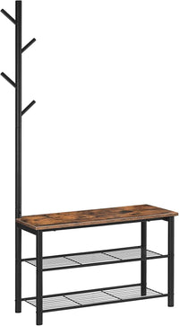 Thumbnail for Multifunctional Entryway Coat Rack Shoe Bench for Living Room and Bedroom
