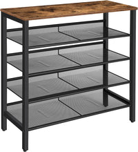 Thumbnail for 5-Tier Shoe Rack, Industrial Shoe Organizer Storage Bench