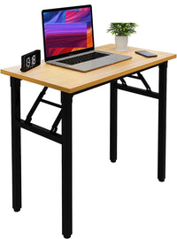 Thumbnail for Sturdy and Heavy Duty Foldable Office Computer Desk (Teak, 80cm)