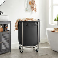 Thumbnail for Laundry Basket with Wheels, Black