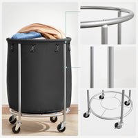 Thumbnail for Laundry Basket with Wheels, Black
