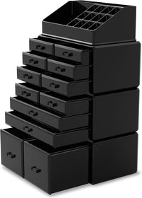 Thumbnail for Makeup Cosmetic Organizer Storage with 12 Drawers Display Boxes (Black)