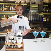 Thumbnail for Steel Shaker Cocktail Bar Set Kit with 13 Pieces Bar Utensils