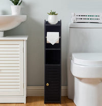 Thumbnail for Toilet Paper Roll Holder for Bathroom with roller (Black, 76cm)