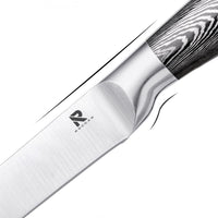 Thumbnail for Kitchen Knife Block Set 8 Stainless Steel Knives with Wooden Color Handle (Silver color)