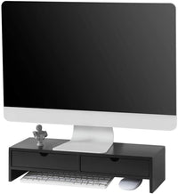 Thumbnail for Black Monitor Stand Desk Organizer with 2 Drawers