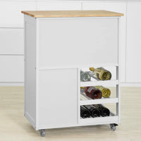 Thumbnail for Kitchen Trolley with Wine Racks, Portable Workbench and Serving Cart for Bar or Dining