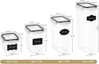 Thumbnail for 7 Pieces Plastic BPA Free Food Storage Containers for Kitchen (Black)