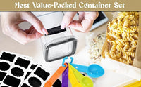 Thumbnail for 7 Pieces Plastic BPA Free Food Storage Containers for Kitchen (Black)