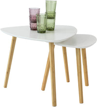 Thumbnail for Set of 2 White Side Nesting Tables