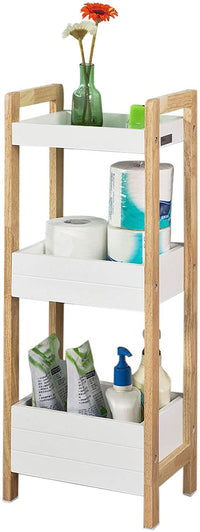 Thumbnail for 3-Tier White Storage Bathroom Shelf