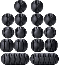 Thumbnail for 16 Pack Black Cord Organizer Cable Management for Home and Office