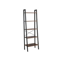 Thumbnail for 5 Tiers A-shaped Ladder Storage Shelf, Rustic, Brown