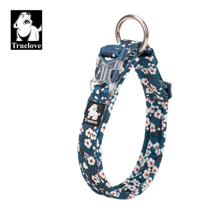 Floral Collar Saxony Blue L