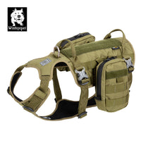 Thumbnail for Whinhyepet Military Harness Army Green L