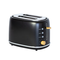 Thumbnail for 2-Slice Bread Toaster in Black w/ Wood Accents