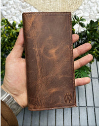 Thumbnail for Leather Phone Wallet - Brown