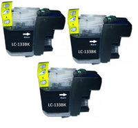 Thumbnail for Compatible Premium Ink Cartridges LC133BK  Black Triple Pack  - for use in Brother Printers