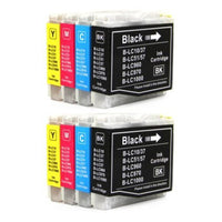 Thumbnail for Compatible Premium Ink Cartridges LC57 / LC37  Set of 8 (Bk/C/M/Y x 2 ea) - for use in Brother Printers