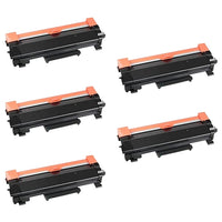 Thumbnail for Compatible Premium 5 x TN2450 Black Toner Cartridge - for use in Brother Printers