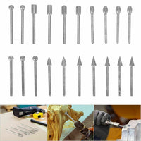 Thumbnail for 20pcs Diamond Grinding Heads Mini Drill Burrs Bit Set 3mm Shank for Rotary Tool