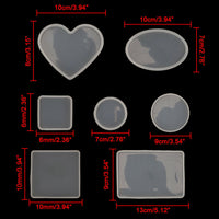 Thumbnail for 18pcs Coaster Cup Mat Mold Round Silicone Mould Kit for Craft?DIY Epoxy Resin