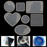 Thumbnail for 18pcs Coaster Cup Mat Mold Round Silicone Mould Kit for Craft?DIY Epoxy Resin