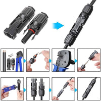 Thumbnail for 10 Pairs Solar Panel Connectors 30A Line Plug Socket Male & Female IP67 PV Cable