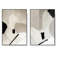 Thumbnail for Wall Art 40cmx60cm Modern Abstract 2 Sets Black Frame Canvas