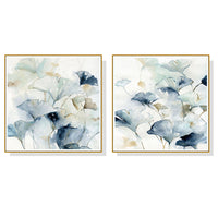 Thumbnail for Wall Art 50cmx50cm Gingko Leaves By Carol Robinson 2 Sets Gold Frame Canvas