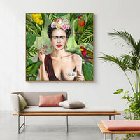 Thumbnail for Wall Art 50cmx50cm Self Portrait by Frida Kahlo Wood Frame Canvas