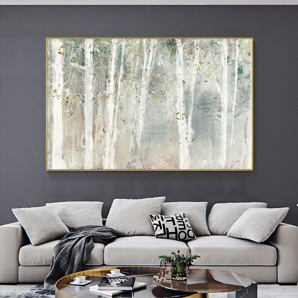 Wall Art 60cmx90cm Forest hang painting style Gold Frame Canvas