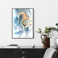 Thumbnail for Wall Art 40cmx60cm Watercolor Style Abstract Flower 3 Sets Black Frame Canvas