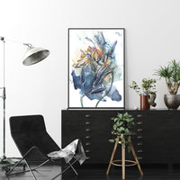 Thumbnail for Wall Art 40cmx60cm Watercolor Style Abstract Flower 3 Sets Black Frame Canvas