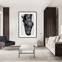 Thumbnail for Wall Art 50cmx70cm Modern Black Horse Black Frame Canvas