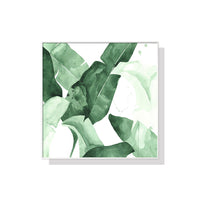 Thumbnail for Wall Art 50cmx50cm Tropical Leaves Square Size White Frame Canvas