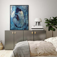 Thumbnail for Wall Art 50cmx70cm Blue Nude by Pablo Picasso Black Frame Canvas