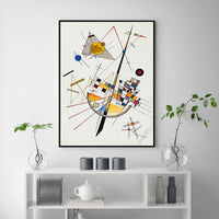 Thumbnail for Wall Art 60cmx90cm Delicate Tension By Wassily Kandinsky Black Frame Canvas