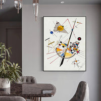 Thumbnail for Wall Art 60cmx90cm Delicate Tension By Wassily Kandinsky Black Frame Canvas