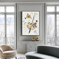 Thumbnail for Wall Art 60cmx90cm Delicate Tension By Wassily Kandinsky Black Frame Canvas