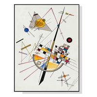 Thumbnail for Wall Art 60cmx90cm Delicate Tension By Wassily Kandinsky Black Frame Canvas