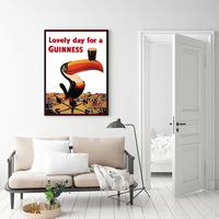 Thumbnail for 50cmx70cm Beer Lovely Day For A Guinness Black Frame Canvas Wall Art