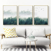 Thumbnail for 40cmx60cm Mystical Forest  3 Sets Gold Frame Canvas Wall Art