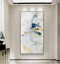 Thumbnail for 40cmx80cm Abstract Watercolour Style Black Frame Canvas Wall Art